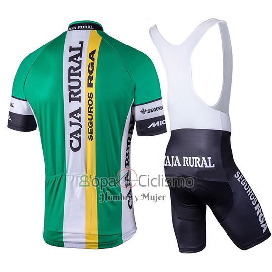 Caja Rural Ropa Ciclismo Culotte Corto 2018 Hombre Mangas Cortas Verde